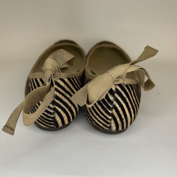French Sole FS/NY Flats Taupe Black Stripe w/ Bows Style: GALE Womens Sz 11 - Picture 5 of 11
